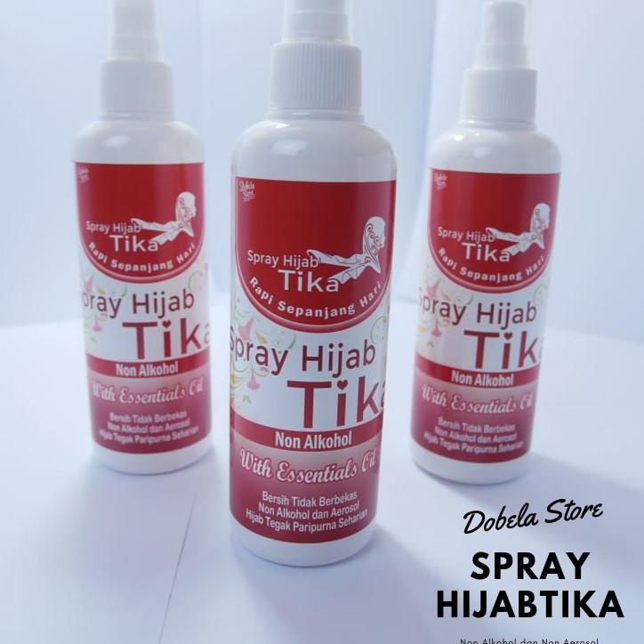 SPRAY HIJAB TIKA SPRAY UNTUK JILBAB ORIGINAL MEMBUAT JILBAB TEGAK DAN RAPI TEGAK  SEPANJANG HARI