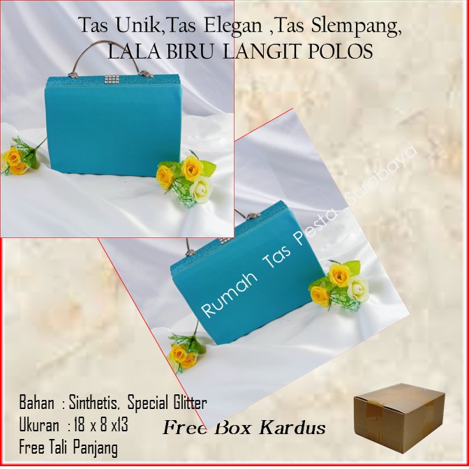 Tas Unik,Tas Elegan ,Tas Slempang,LALA BIRU LANGIT POLOS