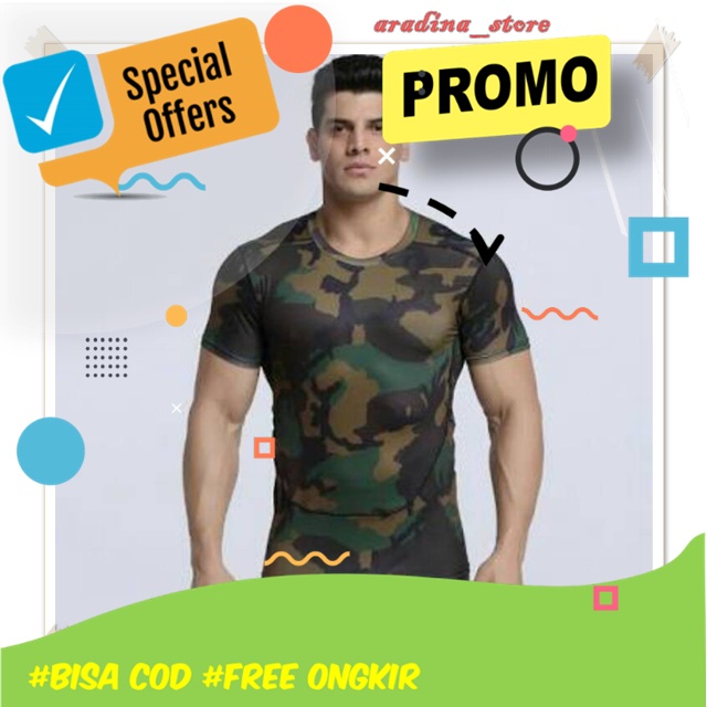 Baju Kaos Loreng TNI AD AL AU Jersey Kaos Doreng Army USA Wodland Marinir Kopassus Pria Murah