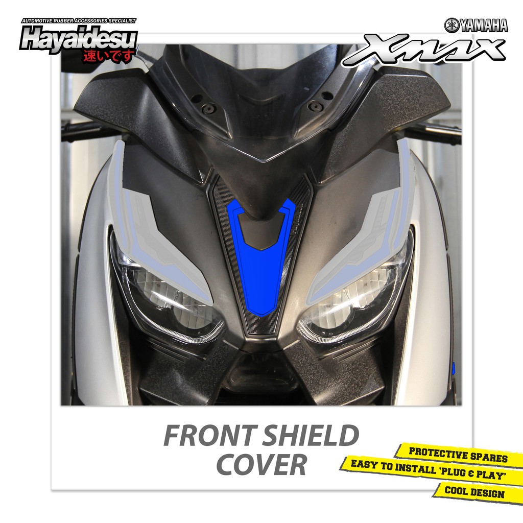 

Hayaidesu Front Shield Cover Yamaha Xmax Aksesoris Decal Variasi Carbon Tameng Xmax