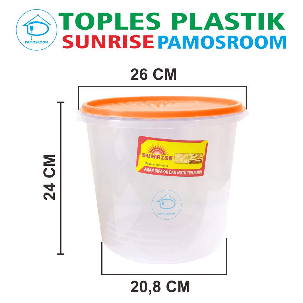 Sunrise Toples Sunrise 10L Tempat Kerupuk Peyek Toples Sealware Toples Plastik 10 L