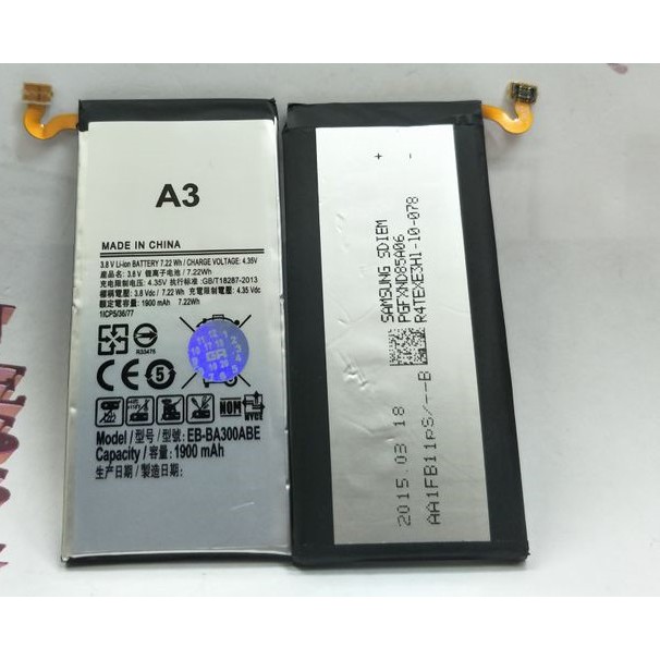 Battery Batre Baterai Samsung A3 2015 A300 EB-BA300ABE