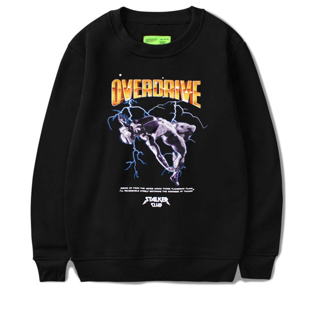 Stalker Sweater Crewneck - Overdrive Hitam