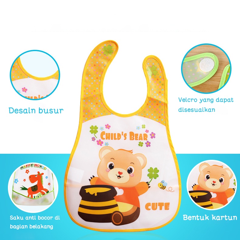 Celemek bayi/Celemek makan bayi/Celemek EVA Bayi/Baby bibs (B4)