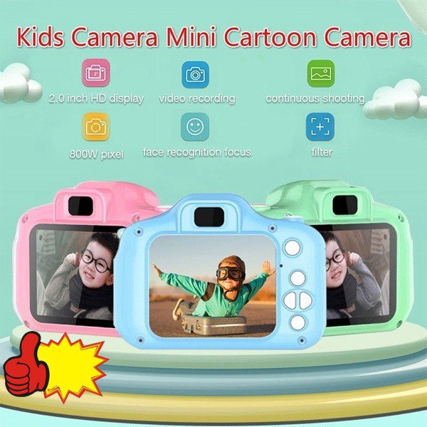 Mainan Kamera Anak Kamera Instax Mini Kamera Digital Perekam Video 1080p Lucu Untuk Anak Anak