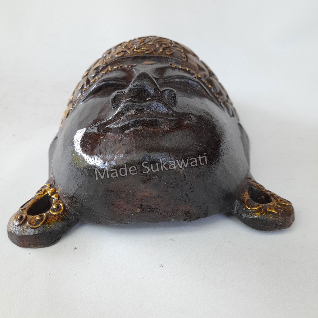 Hiasan dinding topeng budha kerajinan tangan handmade bali