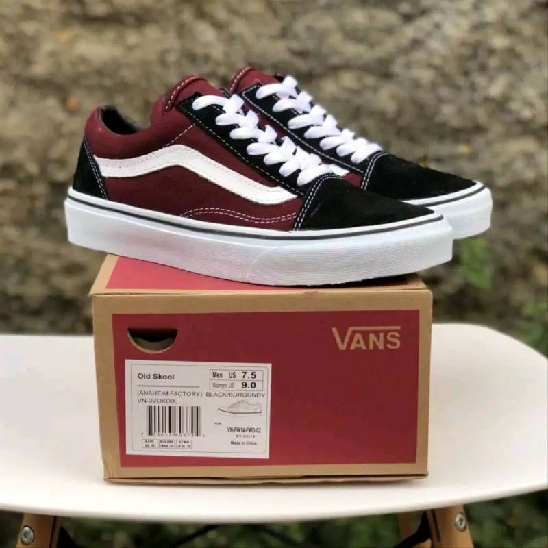 sepatu vans old skool merah maroon