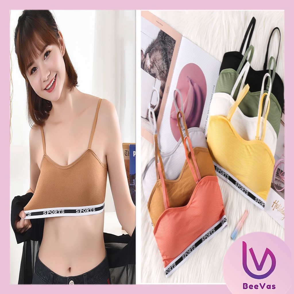 BV.ID BR855 BRA BH WANITA SPORT TANPA KAWAT BAHAN HALUS PAKAIAN WANITA FASHION - BH WANITA FASHION KOREA COD