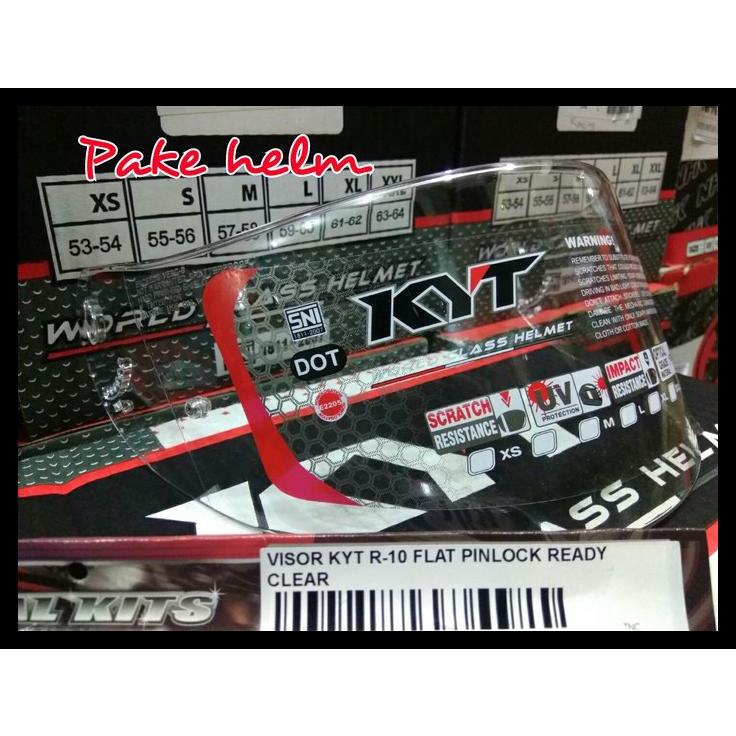 Kaca Helm Flat Visor Kyt Rc7 Kyt Rc Seven Kyt R10 Kyt K2 Rider