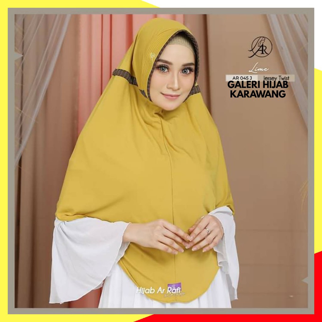 HIJAB jilbab kerudung instant jumbo ARRAFI Ar045 jumbo garis