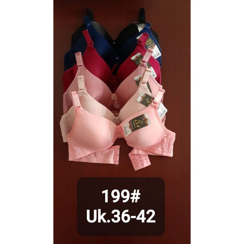 2.2 MAN SALE BH BRA FASHION WANITA BH BUSA TIPIS HALUS TANPA KAWAT KANCING BELAKANG 3