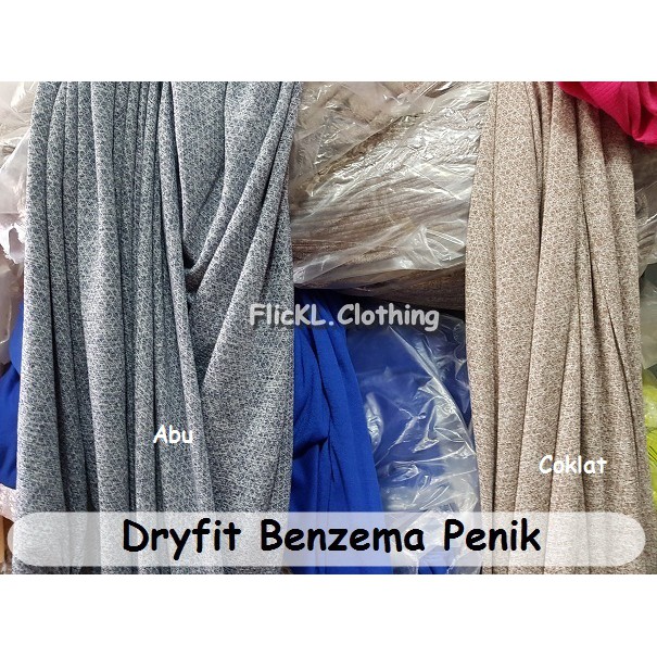 Bahan Kain Dry Fit DryFit Benzema Penik Sports Olahraga Kaos Baju Jersey Futsal