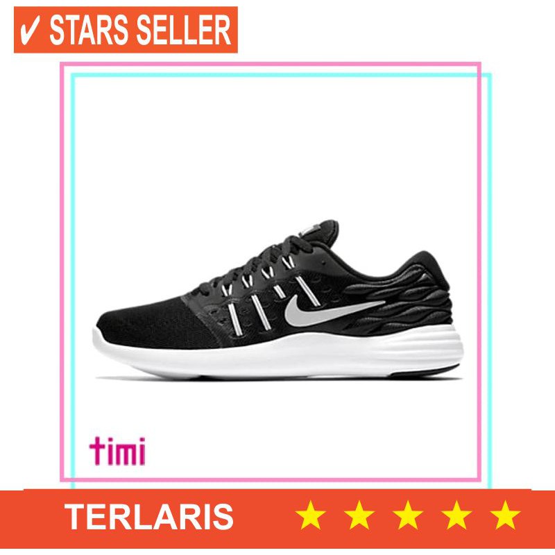 BUAT WANITA SEKOLAH WISUDA KULIAH MAHASISWI PUTIH POLOS PP/ Sepatu Nike Lunarstelos (Black)
