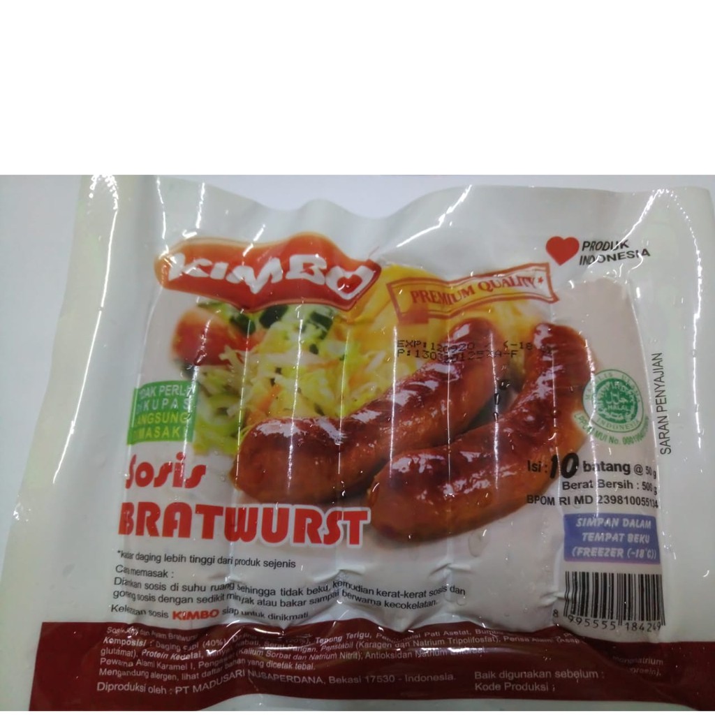 

Kimbo Mini Bratwurts Original 10 Batang