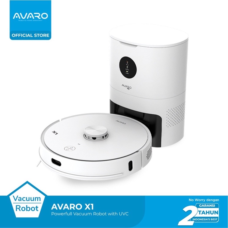 Robot Vacuum Cleaner Avaro X1 Sapu Pel Vakum with Auto Empty Station