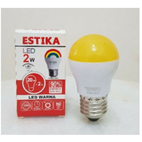 LAMPU ESTIKA LED WARNA WARNI 2 WATT