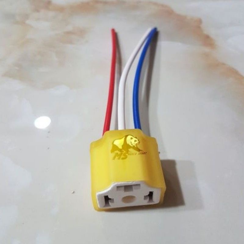soket fiting lampu h4 hs1 halogen led motor mobil