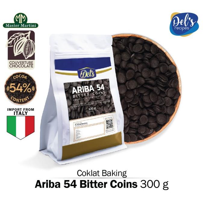 

Ariba Couverture Dark Chocolate 54% Coin - Coklat Kovertur Koin 300gr TERLARIS TERPERCAYA ORIGINAL