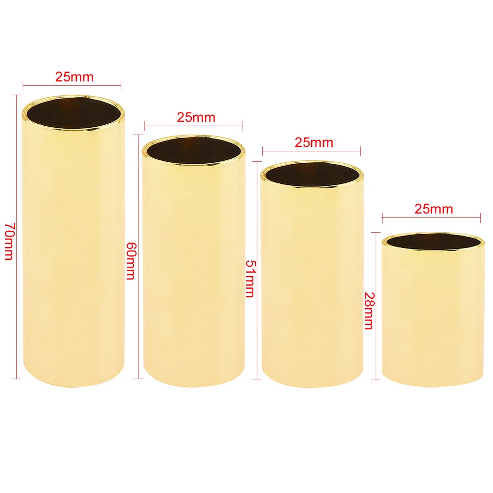 4pcs / Set Aksesoris Gitar Elektrik Botol Besi Lapis Emas