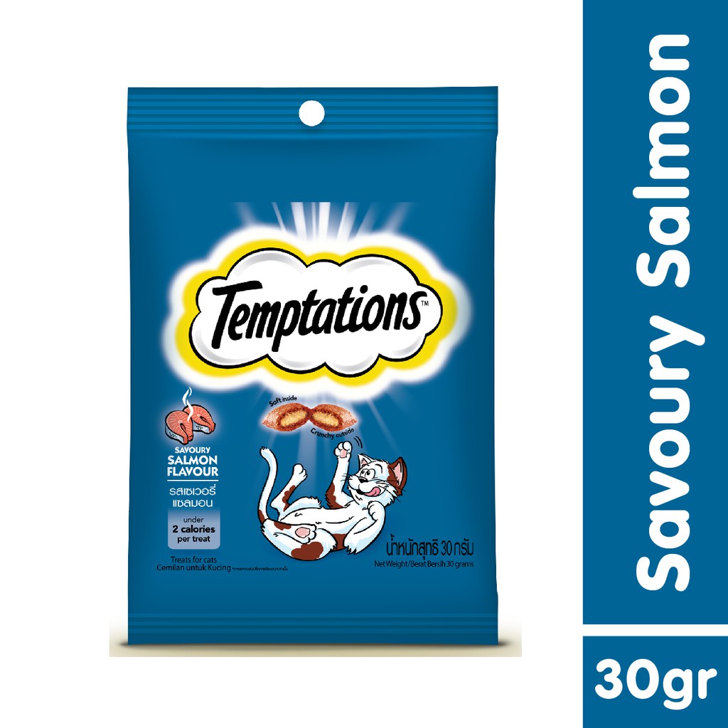 TEMPTATIONS™ Snack Kucing 30g-Savoury Salmon