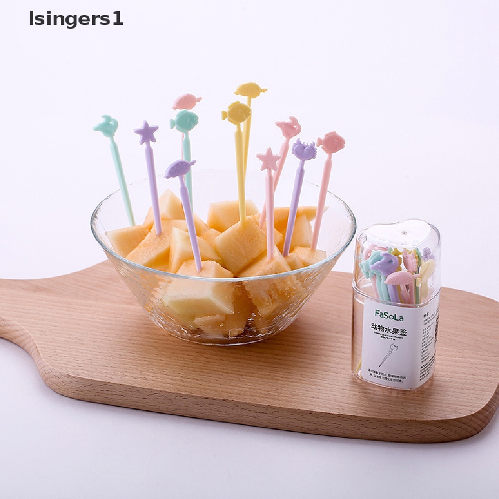 (lsingers1) Garpu Buah / Dessert / Bento Mini Warna Permen Untuk Anak