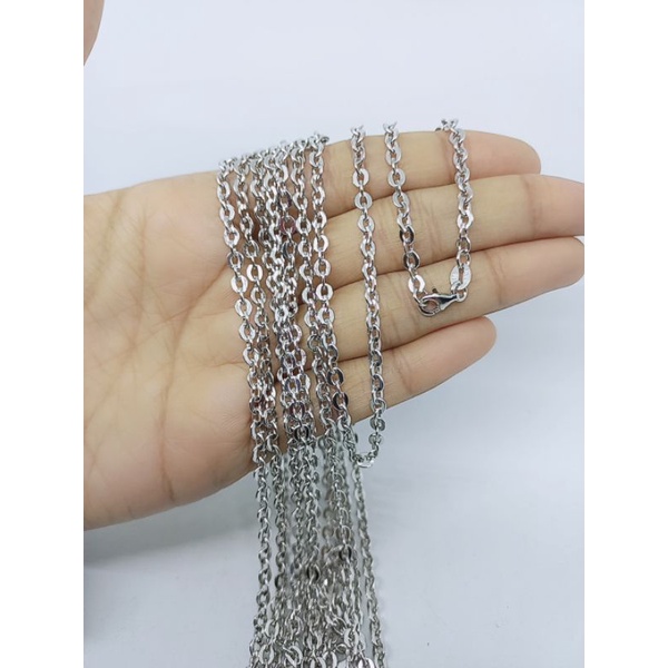 kalung nori kosong /nori hollo S925 / kalung perak asli silver 925 lapis emas/ kalung fashion wanita import