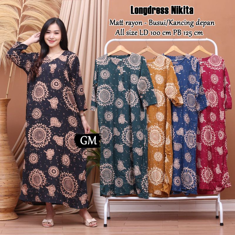 DASTER PANJANG BATIK - BUSUI DADA KANCING - ADEM - HALUS - MURAH - batiknusantara11-LD. Nikita