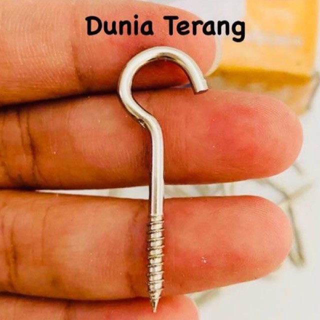 Skrup Hak Buka No.2 No.3 No.4 Cantolan Baju Gantungan Baju Screw Hooks - WERKLINE