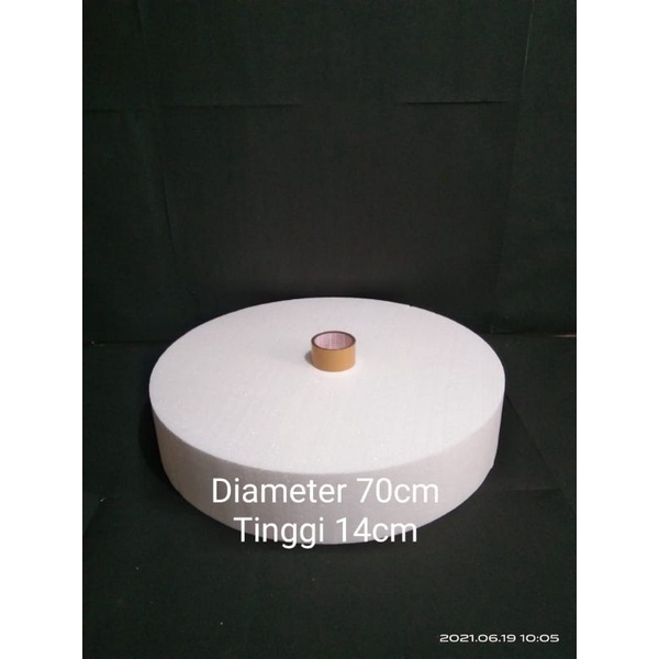 Bulat Diameter 70cm (Kotak 70x70cm) Tinggi 11-15cm Dummy Cake Styrofoam Gabus Kue