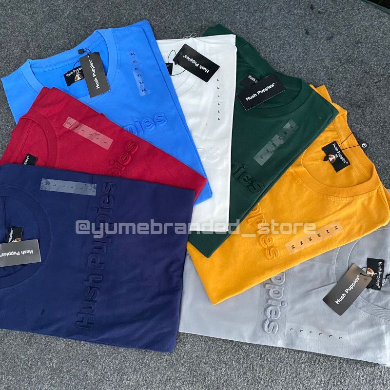 KAOS HUSH PUPPIES ORIGINAL TULISAN EMBOS