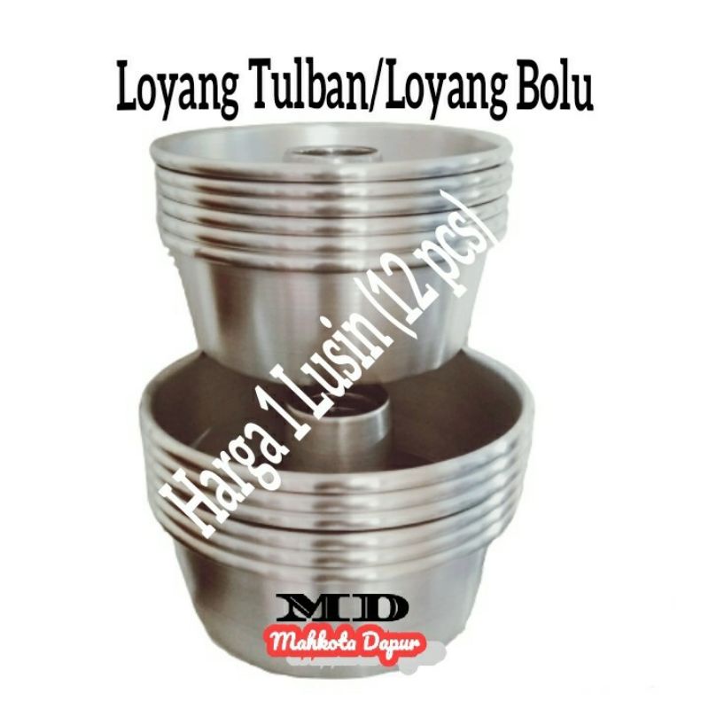 [12 Pcs]Loyang Tulban/Loyang Bolu/Baking Pan/Tulban Mini/Loyang Tulban/Pulde