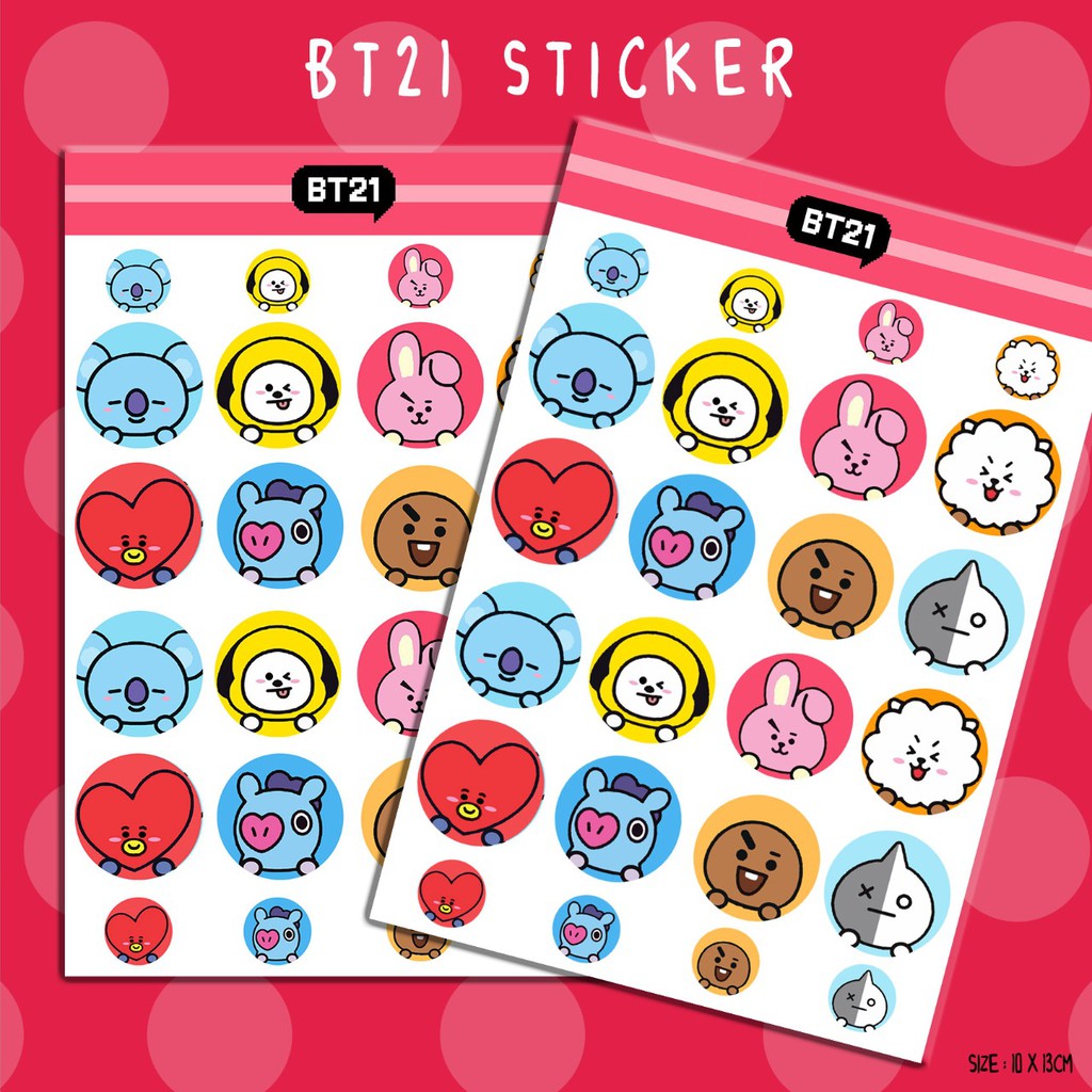 STICKER BT21 KARAKTER KPOP / STICKER HP / LAPTOP / KPOP BTS