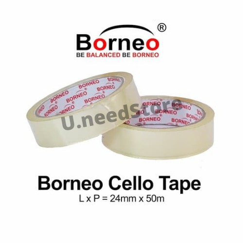 

Isolasi / Selotip / solasi / Lakban Bening BORNEO 24mm x 50m