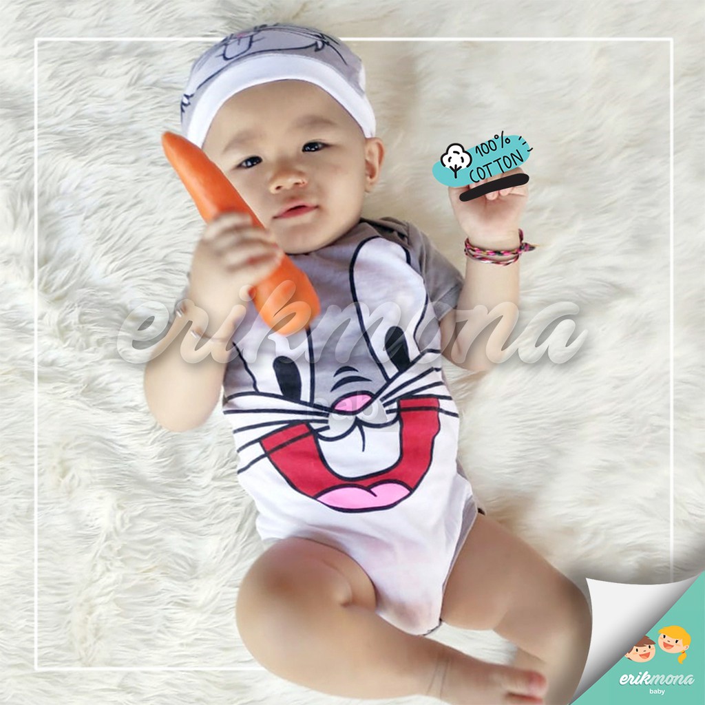 baju bayi jumper karakter bunny lucu bugs bunny