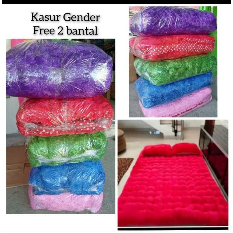 kasur bulu cimol/kasur bulu cemol/kasur gender 2 bantal/kasur santai
