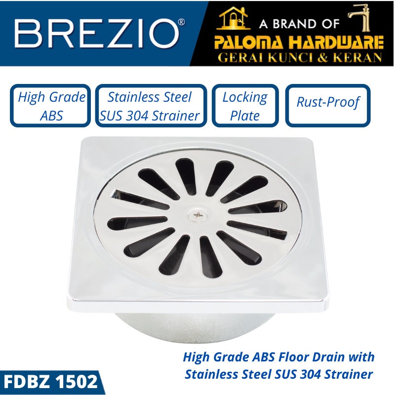 Floor Drain Brezio FDBZ 1502 Lubang Saringan Air Lantai Mandi