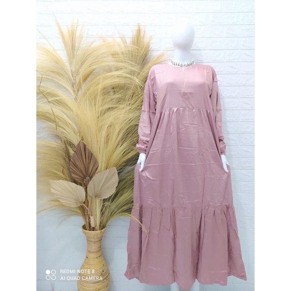 Homey Dress Gamis Susun Resleting Busui