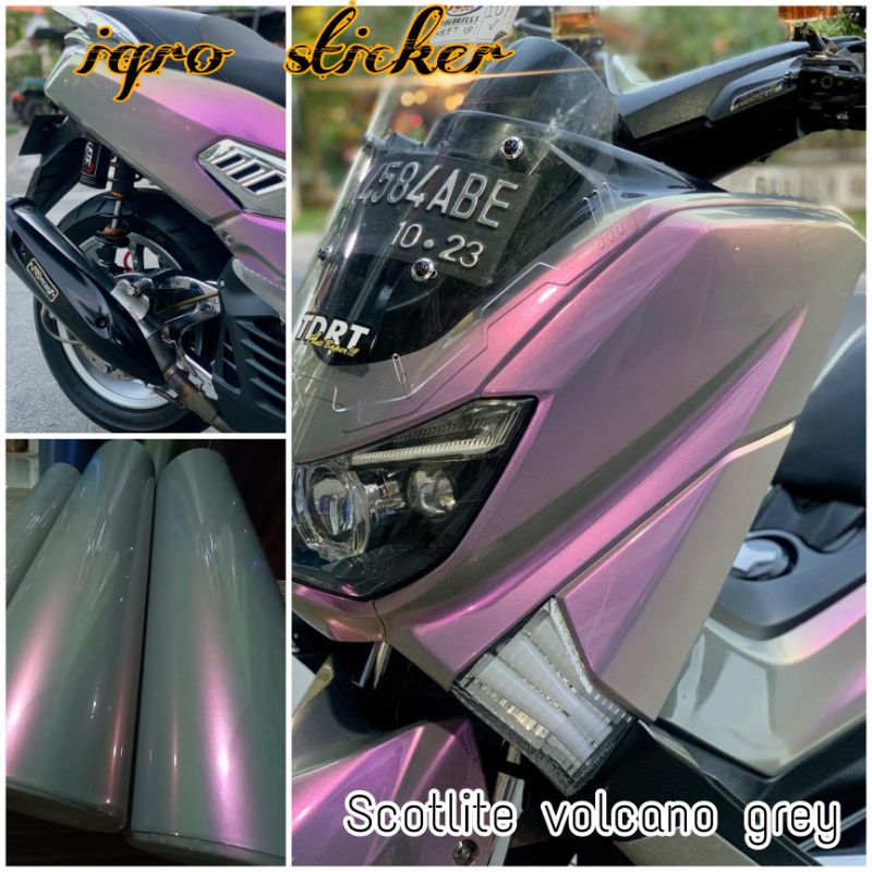 Scotlite volcano grey skotlet motor abu abu lembayung sticker scotlite bunglon abu lembayung kualita