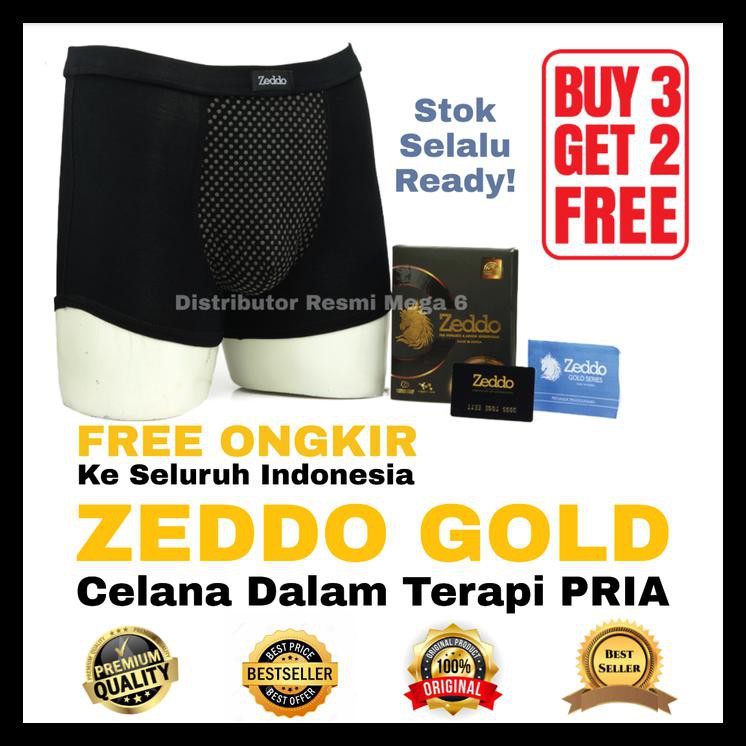 BAYAR DITEMPAT PROMO 1 ! ZEDDO GOLD SERIES CELANA DALAM KESEHATAN BUY 3 FREE 2 ASLI PROMO SPECIAL