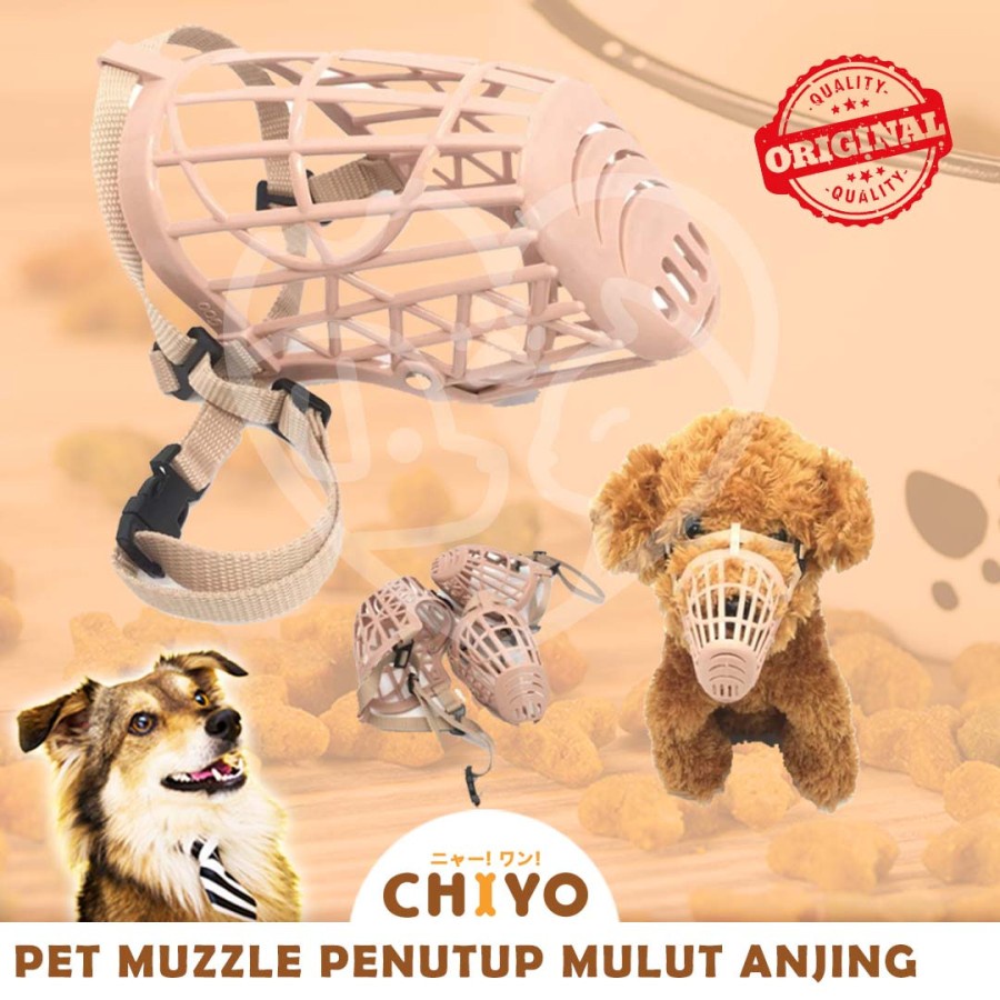 PENUTUP MULUT BRONGSONG ANJING - PET DOG MUZZLE