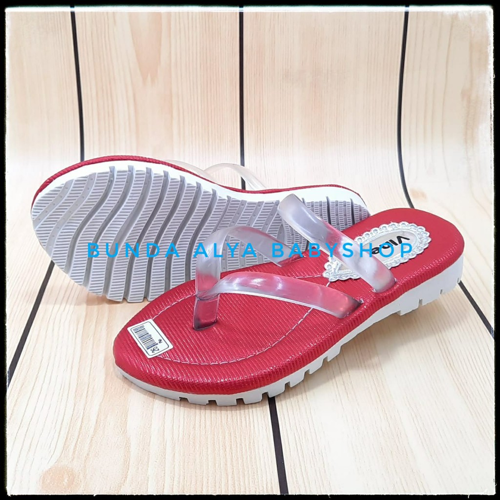 Sandal Anak Perempuan Jepit Usia 3 4 5 6 7 Tahun - Sendal Anak Cewek Casual MERAH