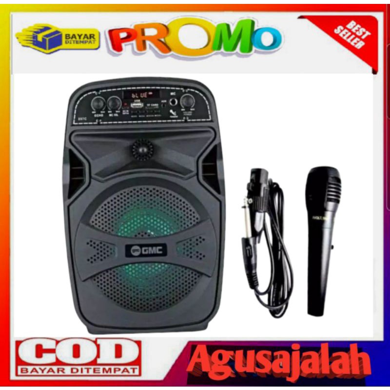 ✅cod speker bluetooth karaoke gmc 897c free mik /speaker bluetooth gmc897c