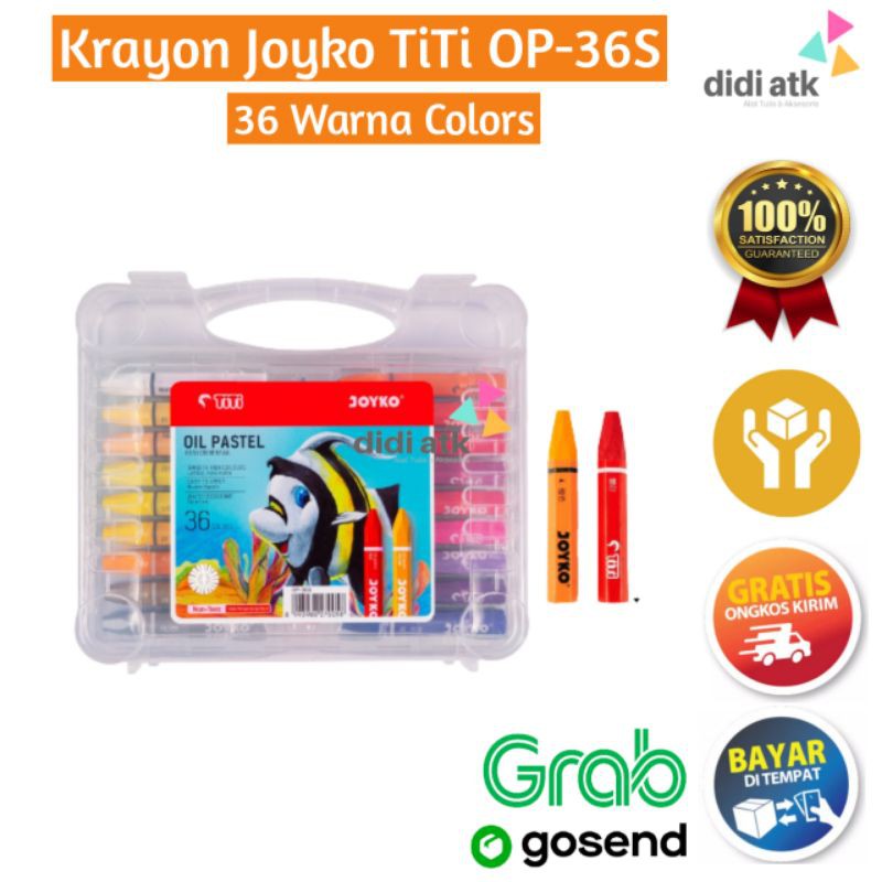 

Krayon Titi 36 Warna / Oil Pastel Crayon Minyak Joyko TiTi OP-36S 36 Colors