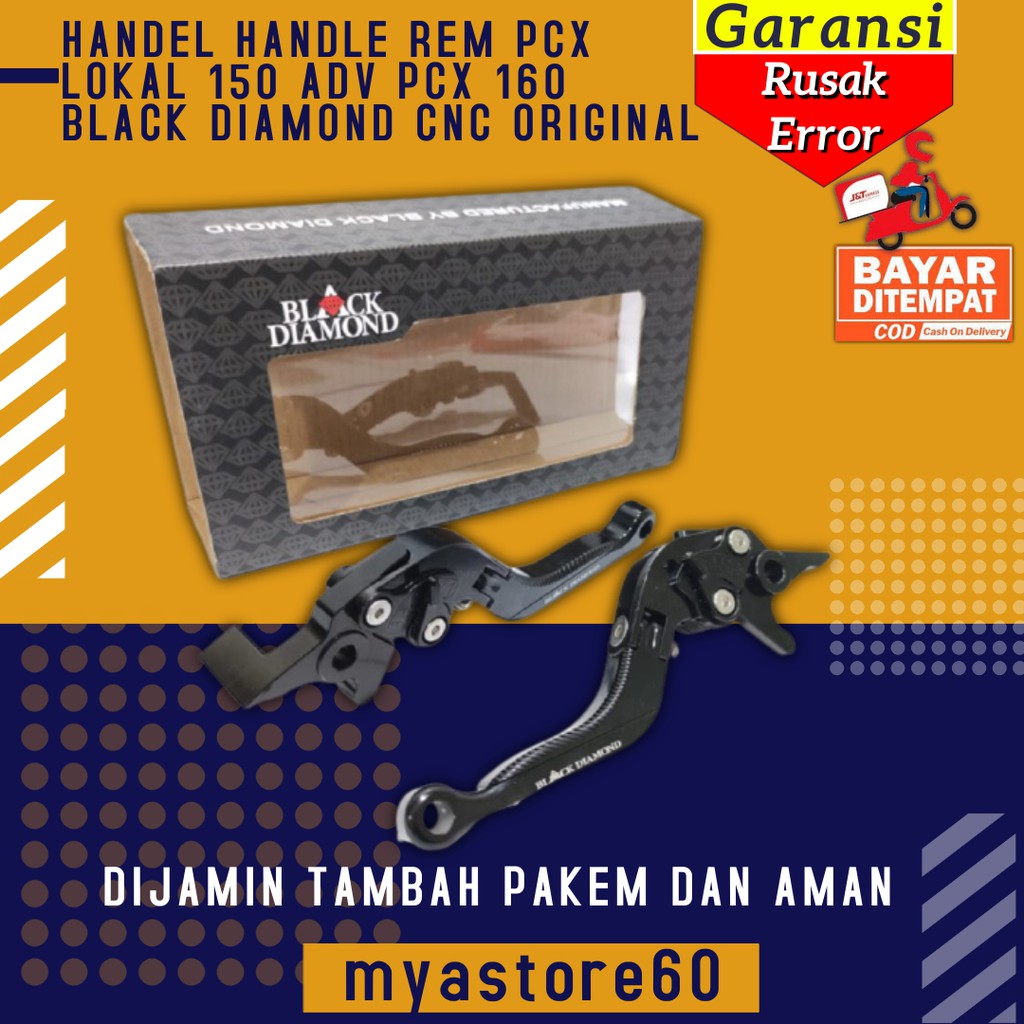 HANDEL HANDLE BRAKE REM TANGAN HONDA MOTOR PCX LOKAL 150 ADV PCX 160 BLACK DIAMOND CNC ORIGINAL ASLI