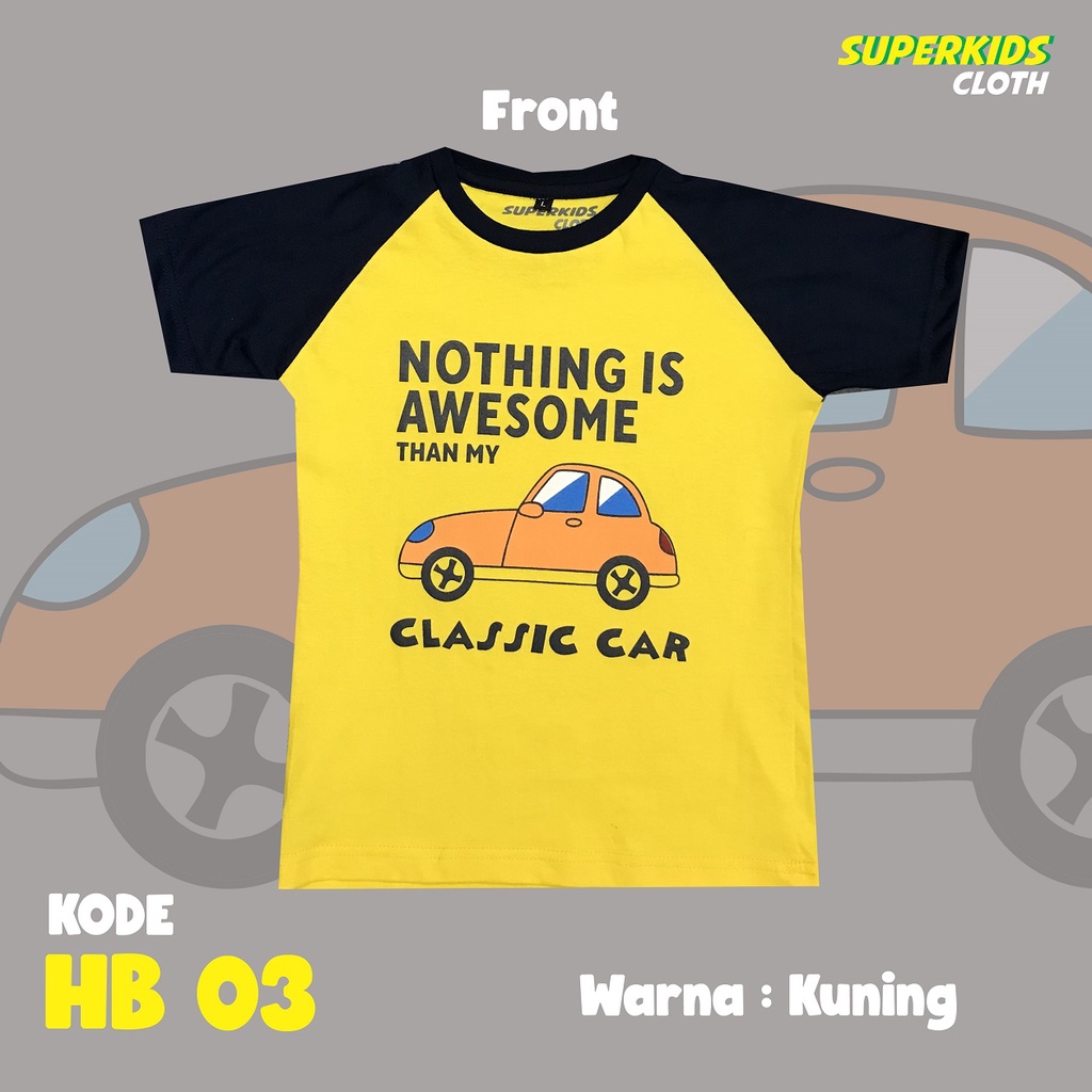 KAOS ANAK LAKI LAKI / PAKAIAN ANAK LAKI / BAJU ANAK LAKI MURAH BUKAN SUPERHERO LENGAN PENDEK TERBARU MOTIF MOBIL BRAND SUPERKIDSCLOTH 1 - 11 TAHUN