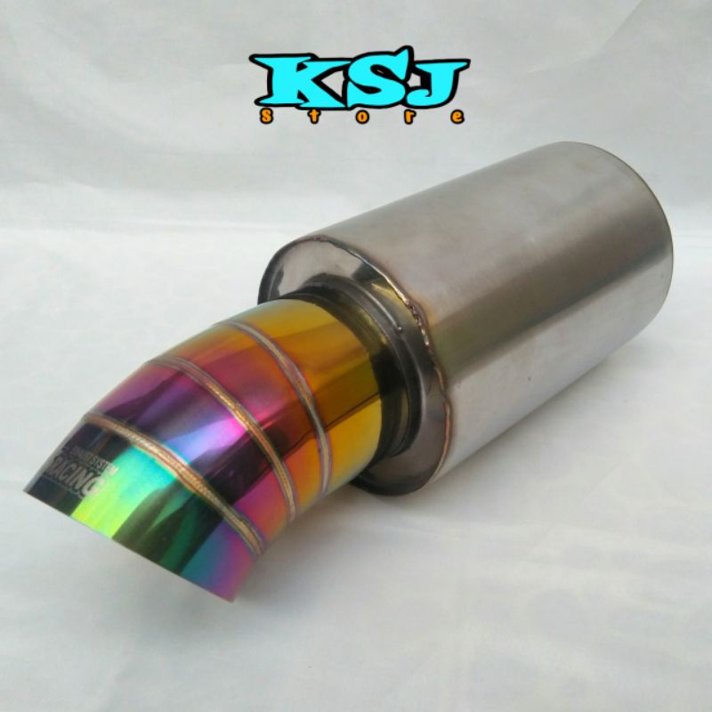 Muffler Knalpot Mobil JS Racing Pelangi Full Stainless