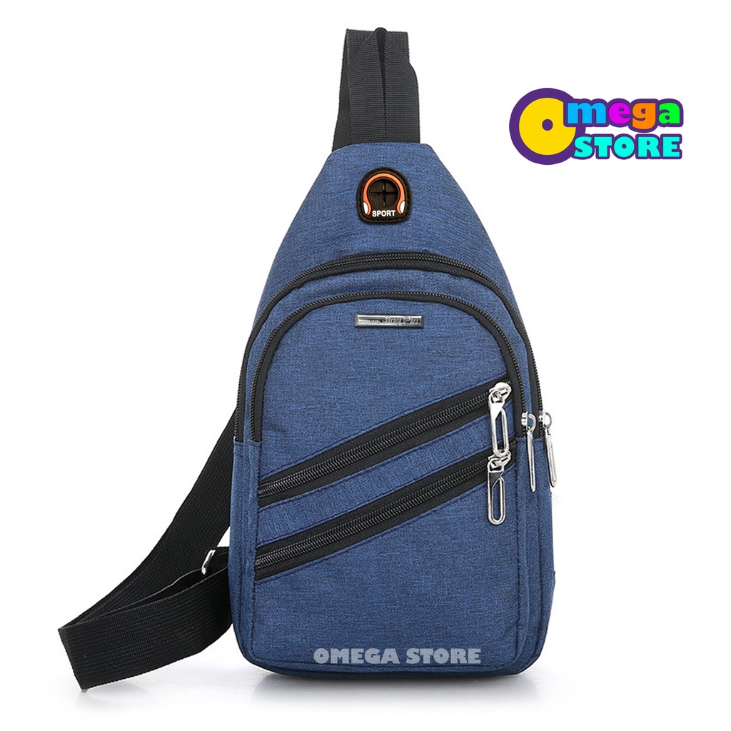 Sling Bag Pria Tas Selempang Pria Simpel Desain Kekinian Tas Bahan Kanvas - 121