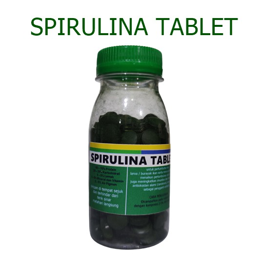 SPIRULINA TABLET BOTOL 50GR 50 GR pakan ikan hias louhan cupang koi guppy