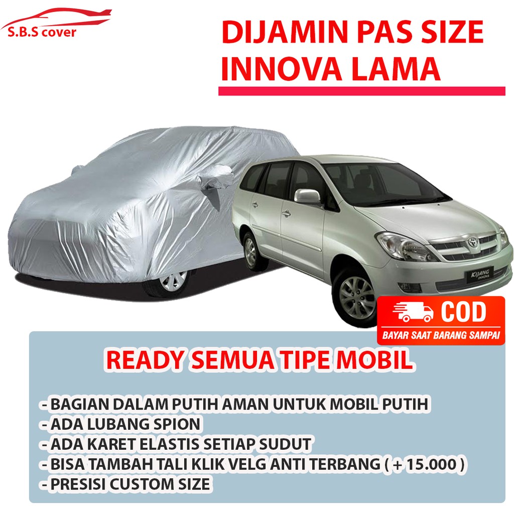 Cover Mobil Innova Sarung Mobil Innova/kijang innova/innova lama/kijang innova lama/grand innova/kijang long/kijang krista/kijang lgx/kijang super/kijang lsx/avanza/avanza veloz/xenia/calya/sigra/rush/terios/rush lama/new rush/new terios/ertiga/ertiga gl