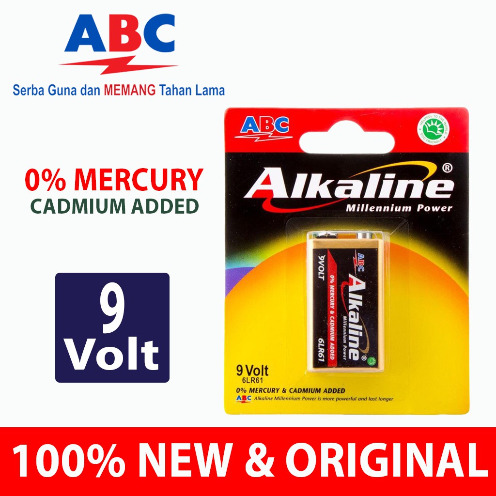 Baterai 9 Volt ABC Alkaline